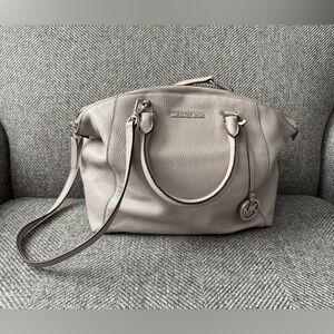 Michael Kors Gray purse with shoulder strap